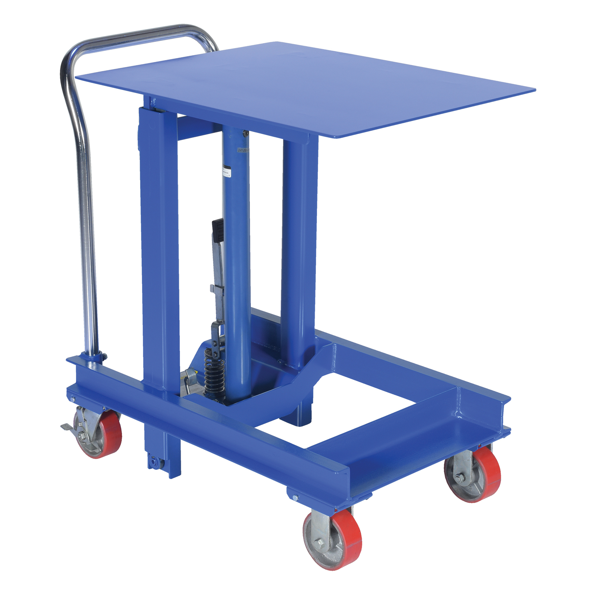 Vestil Ergonomic Manual Die Table - 2000-Lb. Capacity, 36in. to 60in. Height, Hydraulic Foot Pump, Steel, Model# DIE-2430-60